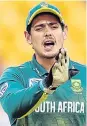  ?? Picture: GALLO IMAGES ?? QUINTON DE KOCK