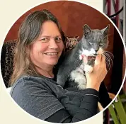  ?? ?? Taranaki’s Lorraine Kelsen and her furry friend Moki, who she hopes to be laid to rest with in the future.