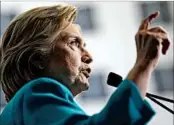  ?? JUSTIN SULLIVAN/GETTY ?? Hillary Clinton on Thursday attacked Donald Trump’s links to the “alt-right” movement fueled by racist activists.