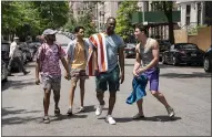  ?? WARNER BROS. PICTURES ?? Noah Catala, Gregory Diaz IV, Cory Hawkins and Athony Ramos appear in a scene from the musical “In the Heights.”