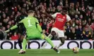  ?? Neuer. Photograph: David Klein/Reuters ?? Bukayo Saka had a very late shout for a penalty turned down in the first leg after seeming to be brought down by Manuel