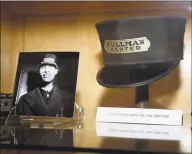  ?? Bob Levey / Houston Chronicle ?? Articles on exhibit in 2016 about the history of Pullman Porters at the Rosenberg Railroad Museum & Depot in Texas.