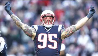  ?? | GETTY IMAGES ?? Defensive end Chris Long said on Instagram that he won’t return to the Patriots next season.