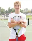  ?? SUBMITTED PHOTO ?? Farmington senior Payton Maxwell teamed up with Coleman Warren to form the Cardinal No. 1 boys doubles team.