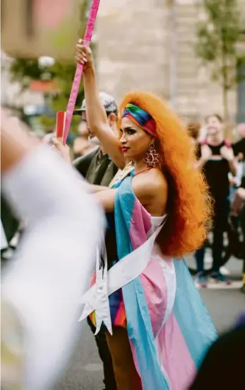  ?? Photo MaRie Rouge ?? Lors de la Marche des fiertés, à Paris, le 4 juillet 2020.