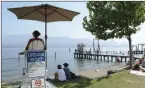  ?? Daily Courier file photo ?? A man drowned Monday at Swim Bay in Peachland, which has the Okanagan’s only lifeguarde­d beach.