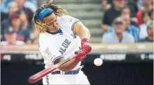  ?? GREGORY SHAMUS TRIBUNE NEWS SERVICE ?? Vladimir Guerrero Jr. hit 91 homers in the derby Monday. The Jays hope he saved some for the second half of the season.