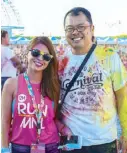  ??  ?? Color Manila Run organizer Justine Cordero and Tourism Promotions Board marketing specialist Milo Oropeza.