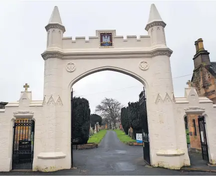  ?? ?? Anguish Flooding issues have hit 126 lairs inside Ayr Cemetery, leaving families distraught