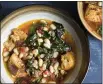  ?? MILK STREET ?? Milk Street kitchens start from scratch with ciabatta croutons and canned white beans. Sturdy greens such as red-veined Swiss chard add color and texture from crispy stems. They are sautéed with onions and bell pepper.