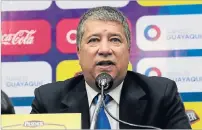  ?? CHRISTIAN VINUEZA / EXPRESO ?? Discurso. El colombiano ofrecerá tres ruedas de prensa en menos de una semana.