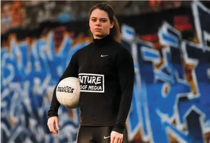  ?? SPORTSFILE ?? Dublin ladies footballer Noelle Healy at the launch of Future Proof Media in Dublin yesterday