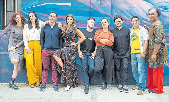  ?? Ignacio sánchez ?? Jennifer Gásperi, Milena Gimón, Omar Zambrano, Catherine Fulop, Beto Gutiérrez, Marisa Román, Michael Labarca, Eduardo Ruiz e Iván García