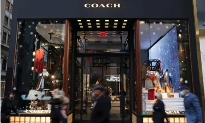  ?? ?? A Coach store in New York, New York on 15 November 2021. Photograph: Andrew Kelly/Reuters