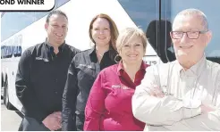  ??  ?? Front Line Tours, a family-run business. From right to left: Randy, Jocelyne, Melody and Paul Jordan.