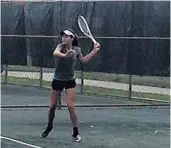  ?? HARVEY FIALKOV/SUN SENTINEL ?? A native of Lyon, France, Emily De Oliveira defeated top seed Hibah Shaikh in straight sets after a rain delay.