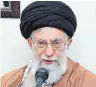  ?? FOTO: DPA ?? Wenn es um zentrale politische Fragen geht, hat Ajatollah Ali Chamenei in Iran das letzte Wort.