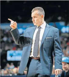  ?? [BRYAN TERRY/THE OKLAHOMAN] ?? Coach Billy Donovan and the Thunder are scheduled to have 13 back-toback games this season.