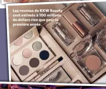  ??  ?? Les revenus de KKW Beauty sont estimés à 100 millions de dollars rien que pour la première année.