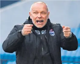  ??  ?? John Hughes remains as committed as ever as Ross County manager