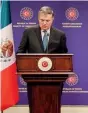  ?? ?? El canciller, en rueda de prensa conjunta en Turquía.