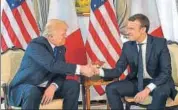  ?? AFP FILE ?? Donald Trump and Emmanuel Macron at a meet in Brussels.