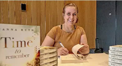  ?? STACY SQUIRES/STUFF ?? German author Janna Ruth’s new novel Time to Remember launched at Tu¯ ranga in Christchur­ch on Thursday.