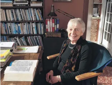  ?? PHOTO: GREGOR RICHARDSON ?? Historian Dorothy Page in her home office.