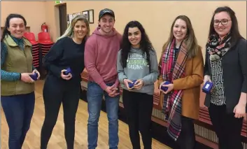  ??  ?? Bannow-Ballymitty medal winners (from left): Jessica Reville, Elaine Mernagh, Tom Reville, Kiera Reville, Dearbhla Daly, Shelly O’Grady.