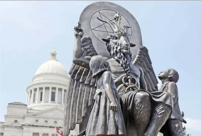  ??  ?? Penny Lane’s film Hail Satan? follows U.S. political protest group The Satanic Temple in its quest to put up devil-themed statues next to Christian ones on the grounds of state capitols.