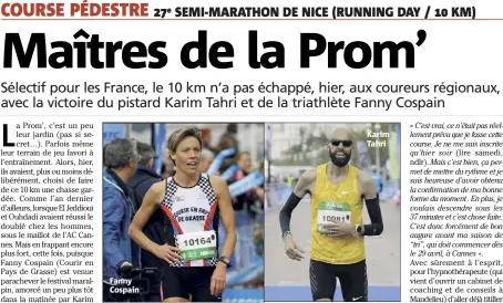  ??  ?? Fanny Cospain Karim Tahri