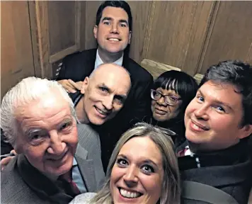  ??  ?? Chris Williamson, centre left, who was suspended over an anti-semitism row, pictured with, clockwise from left, Dennis Skinner, Richard Burgon, Diane Abbott, Dan Carden and Laura Smith. The Labour MPS were celebratin­g Mr Skinner’s 87th birthday earlier this month