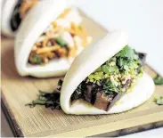  ??  ?? Guap Bao (braised pork belly bao) from Breaking Bao