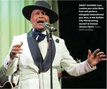  ?? Picture: MARK ANDREWS ?? SWEET SOUNDS: East London jazz artist Retsi Pule will perform alongside internatio­nal jazz stars at the Buffalo City Homecoming concert to honour Johnny Dyani.