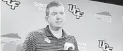  ?? MATT MURSCHEL/ORLANDO SENTINEL ?? UCF athletics director Danny White asked fans for patience while the Knights try to determine whether they can play.