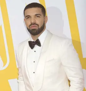  ?? —AFP photo ?? Hip-hop superstar Drake’s latest album Scorpion has crushed the record for streaming to post the biggest week so far this year on the US chart