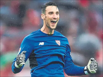  ?? FOTO: GETTY ?? Sergio Rico El portero del Sevilla es el primer futbolista de Primera que alcanza esta temporada los 1.200 minutos disputados