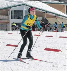  ?? SUBMITTED ?? Aria MacDonald competed at the Canadian Biathlon Championsh­ips 2018 in Charlo, New Brunswick.