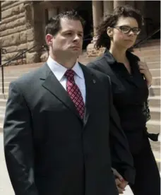  ?? NATHAN DENETTE/THE CANADIAN PRESS FILE PHOTO ?? The murder trial of Const. James Forcillo, seen with wife Irina, is nearly over.