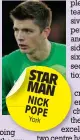  ??  ?? STAR MAN NICK POPE
York