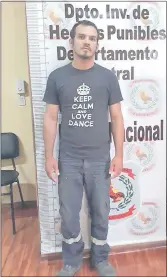  ?? Allan Paolo Paredes Roa, capturado ayer en Asunción. ??