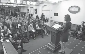  ?? PATRICK SEMANSKY/AP FILE ?? White House press secretary Jen Psaki has answered reporters’ questions nearly every weekday for almost 500 days.