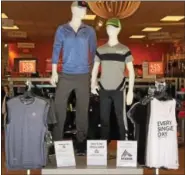  ?? MICHILEA PATTERSON — DIGITAL FIRST MEDIA ?? Athletic wear for men is displayed at the retail store RBX which is now available at the Philadelph­ia Premium Outlets in Limerick. The retail store has fitness wear for men, women and children.