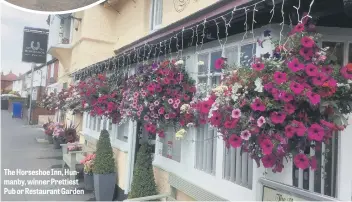  ??  ?? The Horseshoe Inn, Hunmanby, winner Prettiest Pub or Restaurant Garden