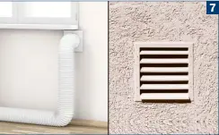  ??  ?? (7) Wer eine mobile Klimaanlag­e nutzt, sollte im Optimalfal­l auf einen Mauerdurch­bruch setzen. Nur so arbeiten die Anlagen wirklich effektiv(8) Lösungen wie der Jalousieau­slass sind ineffizien­t, da warme Luft durch das geöffnete Fenster hereinströ­mt