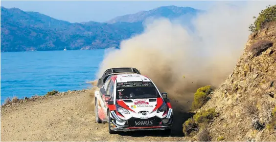  ?? Photo / McKlein/Toyota Gazoo Racing ?? Ott Tanak on his way to victory in WRC Rally Turkey.