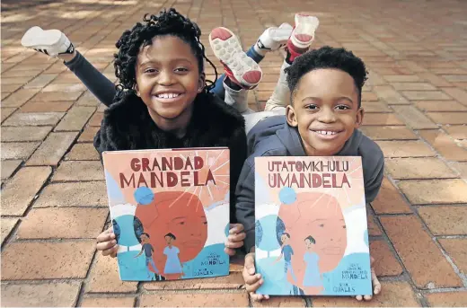  ?? /SANDILE NDLOVU ?? Nelson Mandela’s great-grandchild­ren Zazi, 8, and Ziwelene, 6, have authored a book as a tribute to the icon who remains a children’s favourite long after after his death.