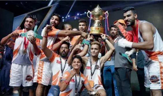  ??  ?? Maratha Yoddhas defeated Haryana Warriors 10-9 in the final in New Delhi on Saturday.