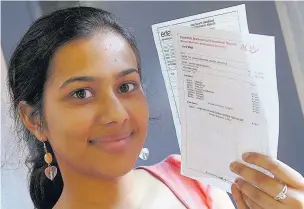  ??  ?? ●●Aarthi Ravishanka­r achieved 10 A* grades in her GCSEs