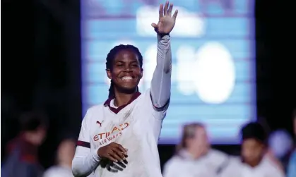  ?? ?? Khadija Shaw shows her delight after the final whistle. Photograph: Andrew Couldridge/Action Images/Reuters